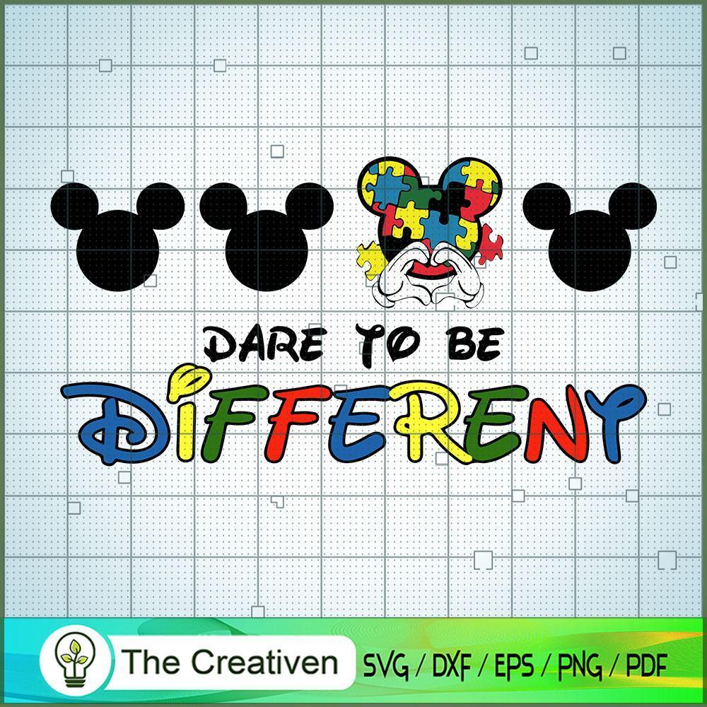 Mickey Dare To Be Different SVG, Autism SVG, Mickey Disney SVG 1 Mickey Dare To Be Different SVG, Autism SVG, Mickey Disney SVG