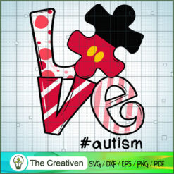 Love Autism SVG, Autism SVG, Mickey Disney SVG