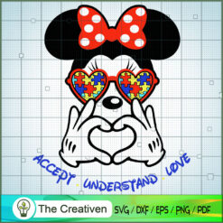 Accept Understand Love SVG, Autism SVG, Mickey Disney SVG