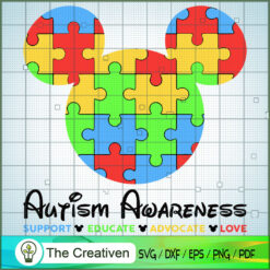 Mickey Autism Awareness SVG, Autism SVG, Mickey Disney SVG