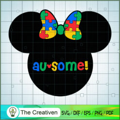 Minnie Au Some SVG, Autism SVG, Mickey Disney SVG