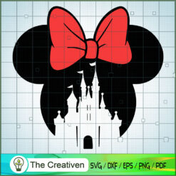 Minnie Black Head Castle SVG, Autism SVG, Mickey Disney SVG