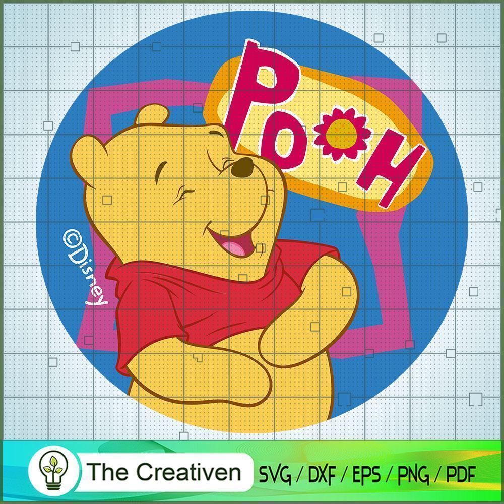 Pooh Laugh Circle SVG, Winnie The Pooh SVG, Disney Cartoon SVG 1 Pooh Laugh Circle SVG, Winnie The Pooh SVG, Disney Cartoon SVG