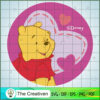 Pink Heart Pooh SVG, Winnie The Pooh SVG, Disney Cartoon SVG