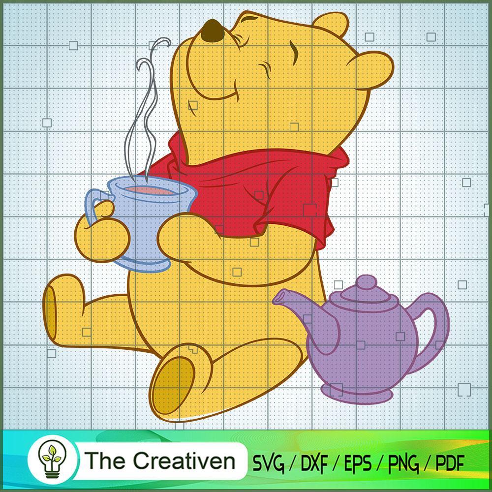 Winnie The Pooh Drink Tea SVG, Winnie The Pooh SVG, Disney Cartoon SVG 1 Winnie The Pooh Drink Tea SVG, Winnie The Pooh SVG, Disney Cartoon SVG