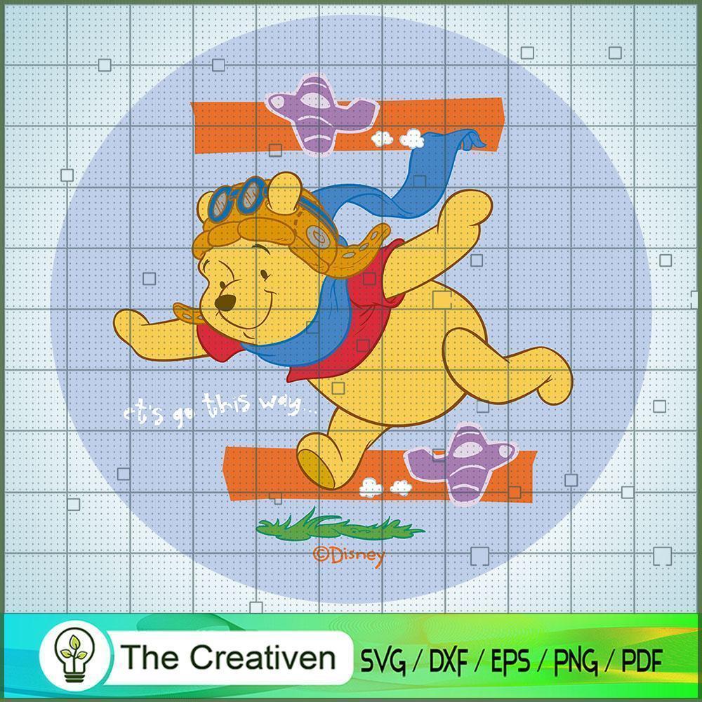 Pilot Pooh SVG, Winnie The Pooh SVG, Disney Cartoon SVG 1 Pooh056 copy