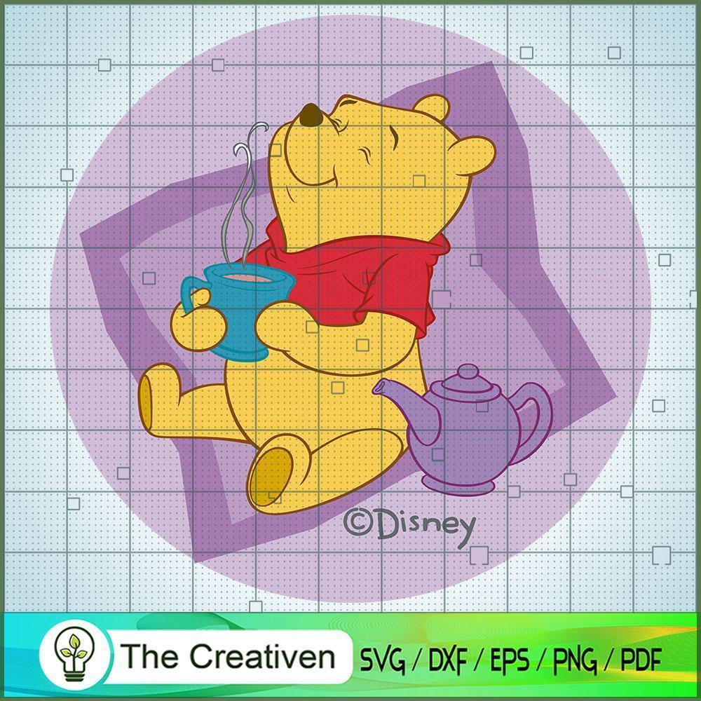 Pooh Enjoy Tea SVG, Winnie The Pooh SVG, Disney Cartoon SVG 1 Pooh Enjoy Tea SVG, Winnie The Pooh SVG, Disney Cartoon SVG