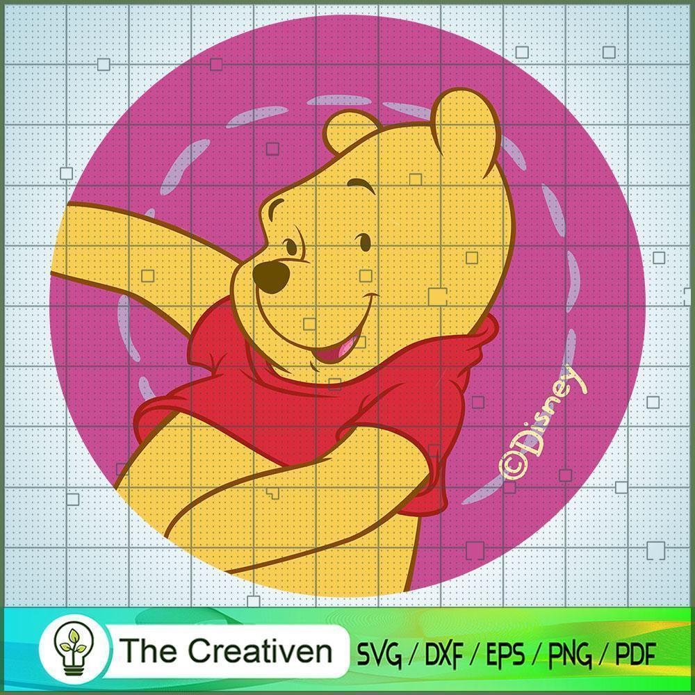 Circle Logo Winnie The Pooh SVG Cut File for Cricut & Silhouette 1 Circle Logo Winnie The Pooh SVG Cut File for Cricut & Silhouette