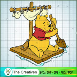 Winnie The Pooh Rowing SVG, Winnie The Pooh SVG, Disney Cartoon SVG