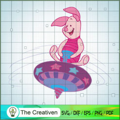 Piglet UFO SVG Cut File for Cricut & Silhouette