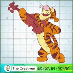 Tigger Play Violin SVG, Winnie The Pooh SVG, Disney Cartoon SVG