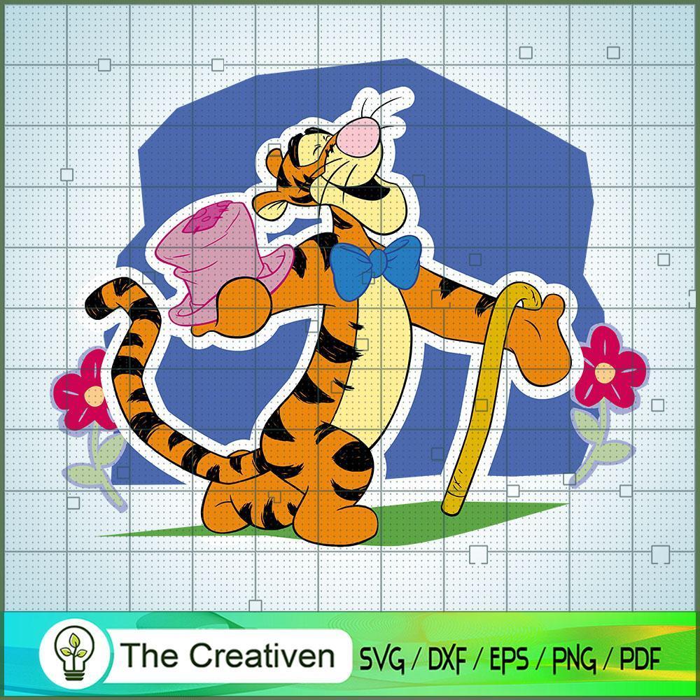 Gentleman Tigger SVG, Winnie The Pooh SVG, Disney Cartoon SVG 1 Tigg034 copy
