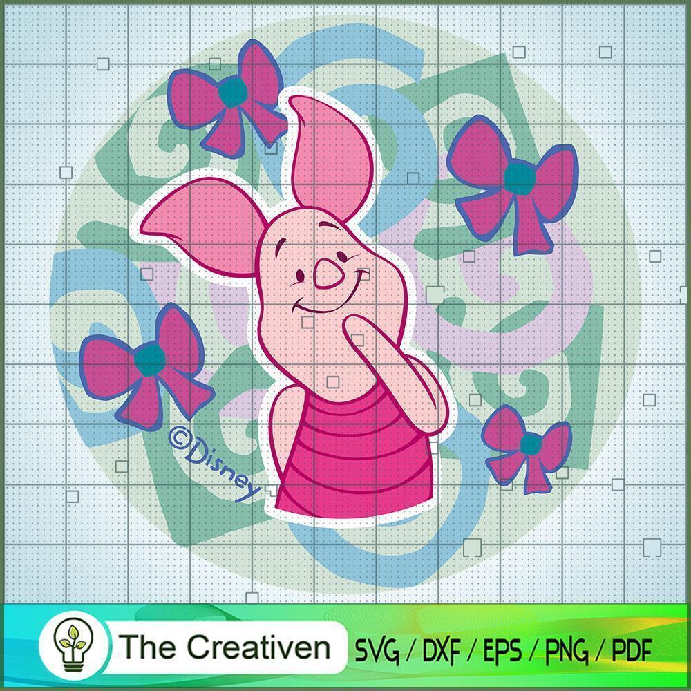 Piglet Flower SVG Cut File for Cricut & Silhouette 1 Piglet Flower SVG Cut File for Cricut & Silhouette