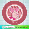 Circle Logo Disney Piglet SVG Cut File for Cricut & Silhouette 2 Piglet014 copy