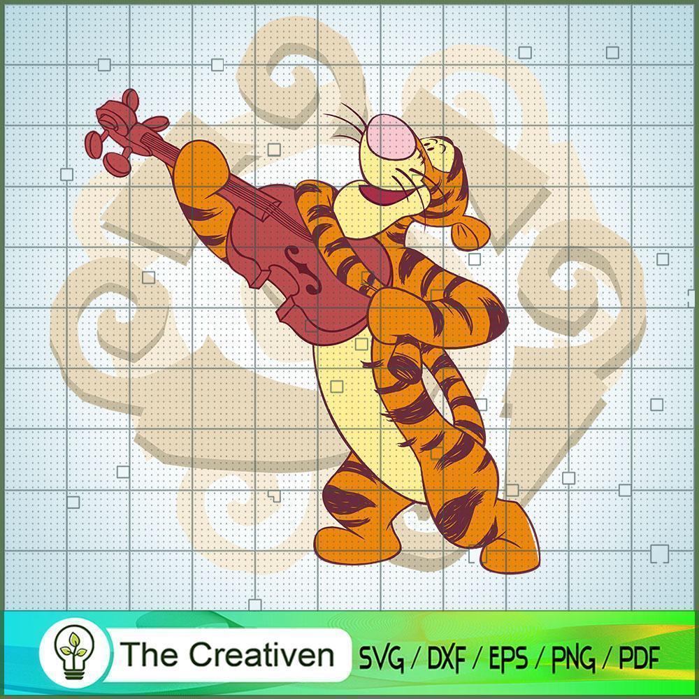 Tigger Play Violin Fun SVG, Winnie The Pooh SVG, Disney Cartoon SVG 1 Tigger Play Violin Fun SVG, Winnie The Pooh SVG, Disney Cartoon SVG