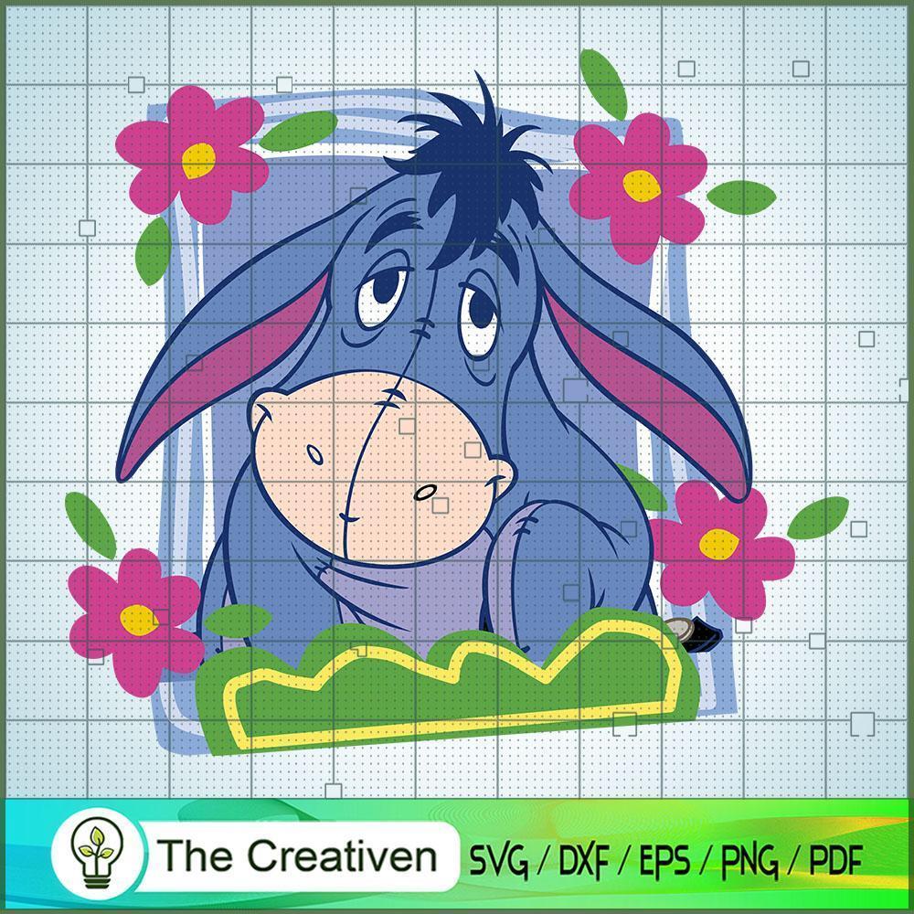 Eeyore Flower Window SVG, Winnie The Pooh SVG, Disney Cartoon SVG 1 Eeyore Flower Window SVG, Winnie The Pooh SVG, Disney Cartoon SVG