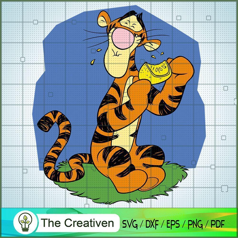 Tigger Eat Clean Background SVG Cut File for Cricut & Silhouette 1 Tigger Eat Clean Background SVG Cut File for Cricut & Silhouette