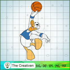 Donald Duck Play Basketball SVG, Cartoon SVG, Donald Duck SVG