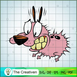 Courage Frighten SVG, Cartoon SVG, The Cowardly Dog SVG