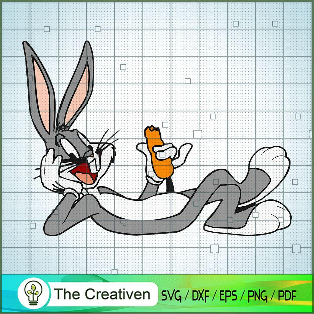 Bugs Bunny Eat Carrot SVG Cut File for Cricut & Silhouette 1 Bugs Bunny Eat Carrot SVG Cut File for Cricut & Silhouette