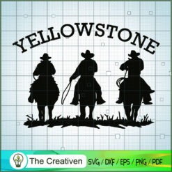 Triple Cowboy Yellowstone SVG, Yellowstone SVG, Cowboy SVG