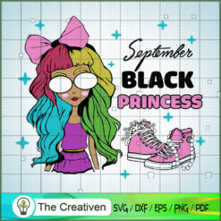 Birthday Girl September SVG, Birthday Girl SVG, Black Women SVG