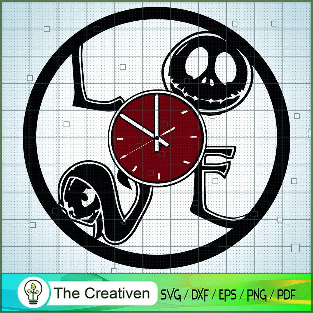 Jack Skellington Clock SVG, Nightmare SVG, Halloween SVG 1 Jack Skellington Clock SVG, Nightmare SVG, Halloween SVG