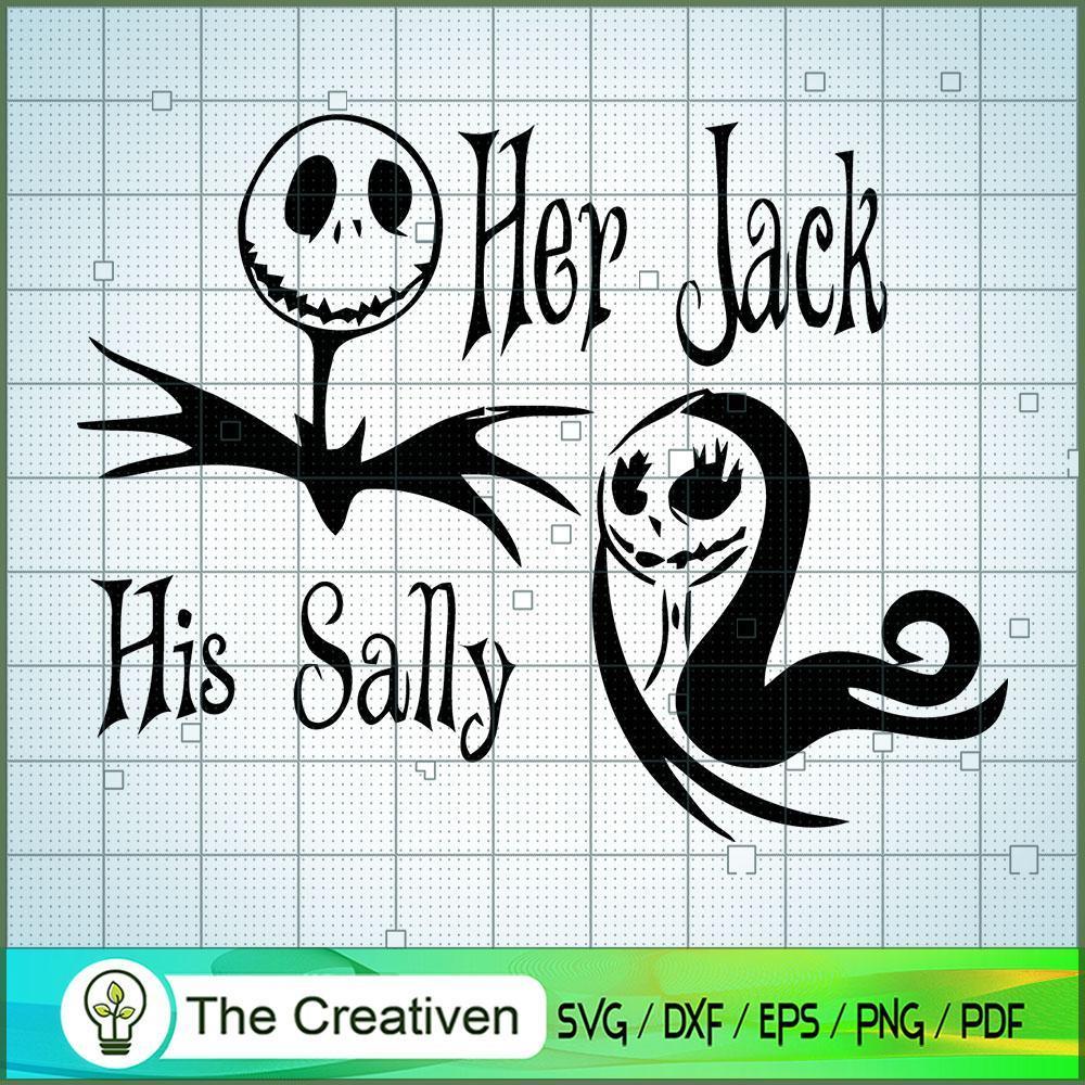Her Jack His Sally SVG, Nightmare SVG, Halloween SVG 1 Her Jack His Sally SVG, Nightmare SVG, Halloween SVG