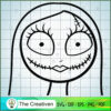 Sally Outline SVG, Nightmare SVG, Halloween SVG 2 Artboard 152 copy