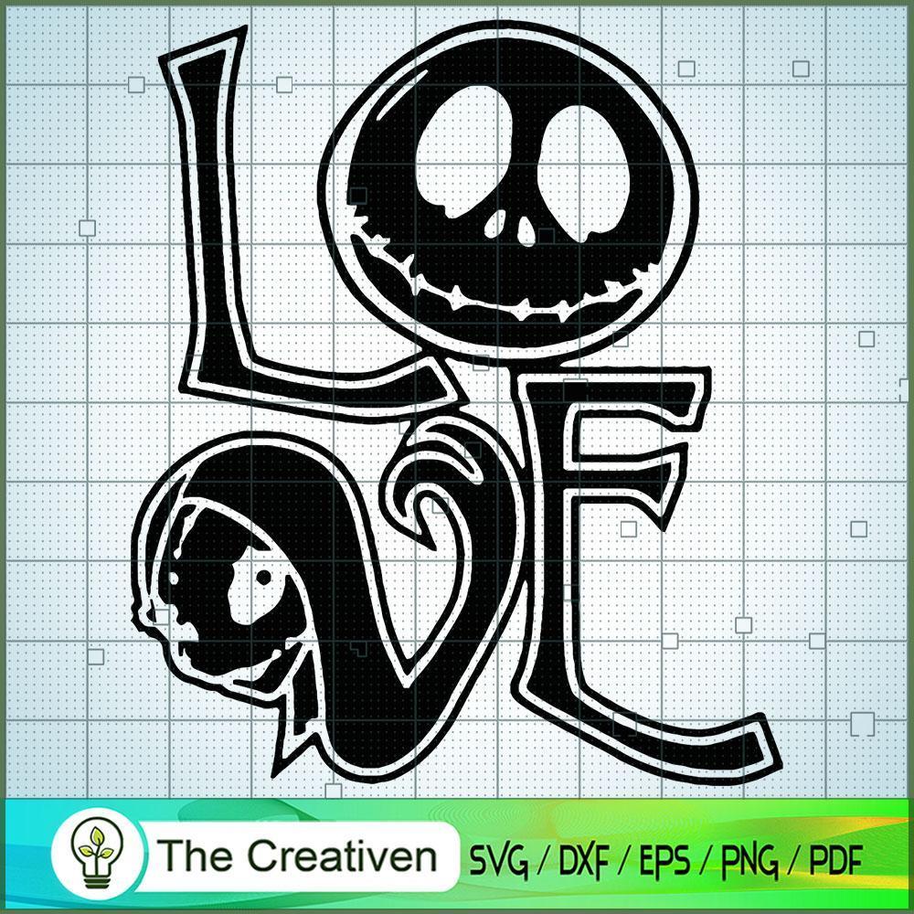 Jack Love Sally SVG, Nightmare SVG, Halloween SVG 1 Jack Love Sally SVG, Nightmare SVG, Halloween SVG