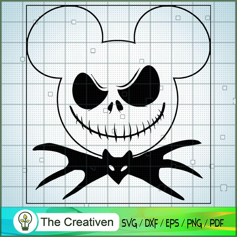 Mickey Jack Skellington SVG, Nightmare SVG, Halloween SVG 1 Mickey Jack Skellington SVG, Nightmare SVG, Halloween SVG