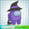 Among Us Witch Purple SVG Cut File for Cricut & Silhouette