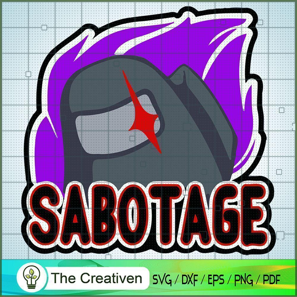 Sabotage Logo Purple SVG Cut File for Cricut & Silhouette 1 Sabotage Logo Purple SVG Cut File for Cricut & Silhouette