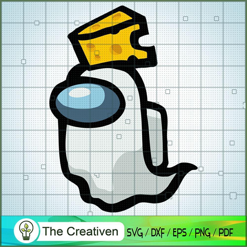 Among Us Cheese Hat SVG Cut File for Cricut & Silhouette 1 Among Us Cheese Hat SVG Cut File for Cricut & Silhouette