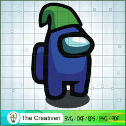 Among Us Green Hat SVG Cut File for Cricut & Silhouette