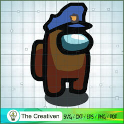 Among Us Police SVG Cut File for Cricut & Silhouette