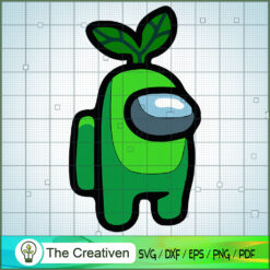 Among Us Green Seed Hat SVG Cut File for Cricut & Silhouette