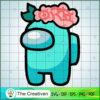 Among Us Rose Flower Hat SVG Cut File for Cricut & Silhouette