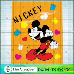 Poster Mickey Heart SVG Cut File for Cricut & Silhouette