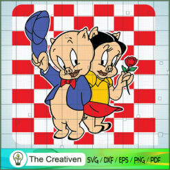 Cute Pig Couple SVG Cut File for Cricut & Silhouette