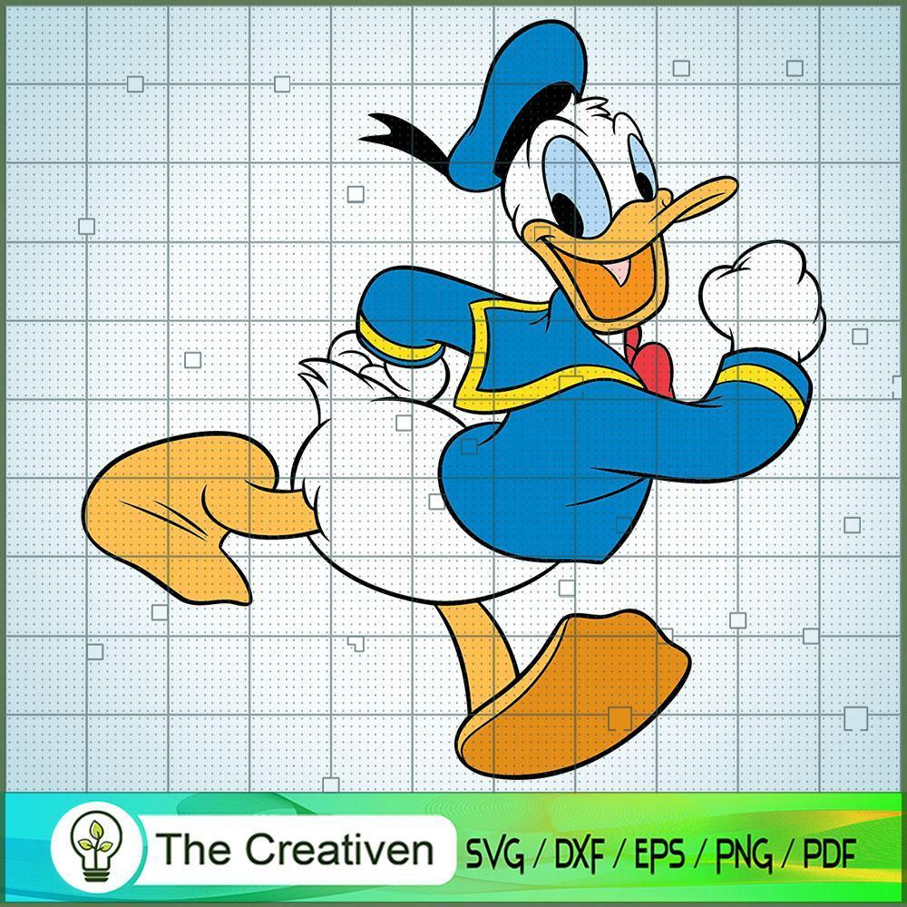 Figure Donald Duck Run SVG Cut File for Cricut & Silhouette 1 Figure Donald Duck Run SVG Cut File for Cricut & Silhouette