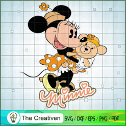 Minnie And Teddy Bear SVG Cut File for Cricut & Silhouette