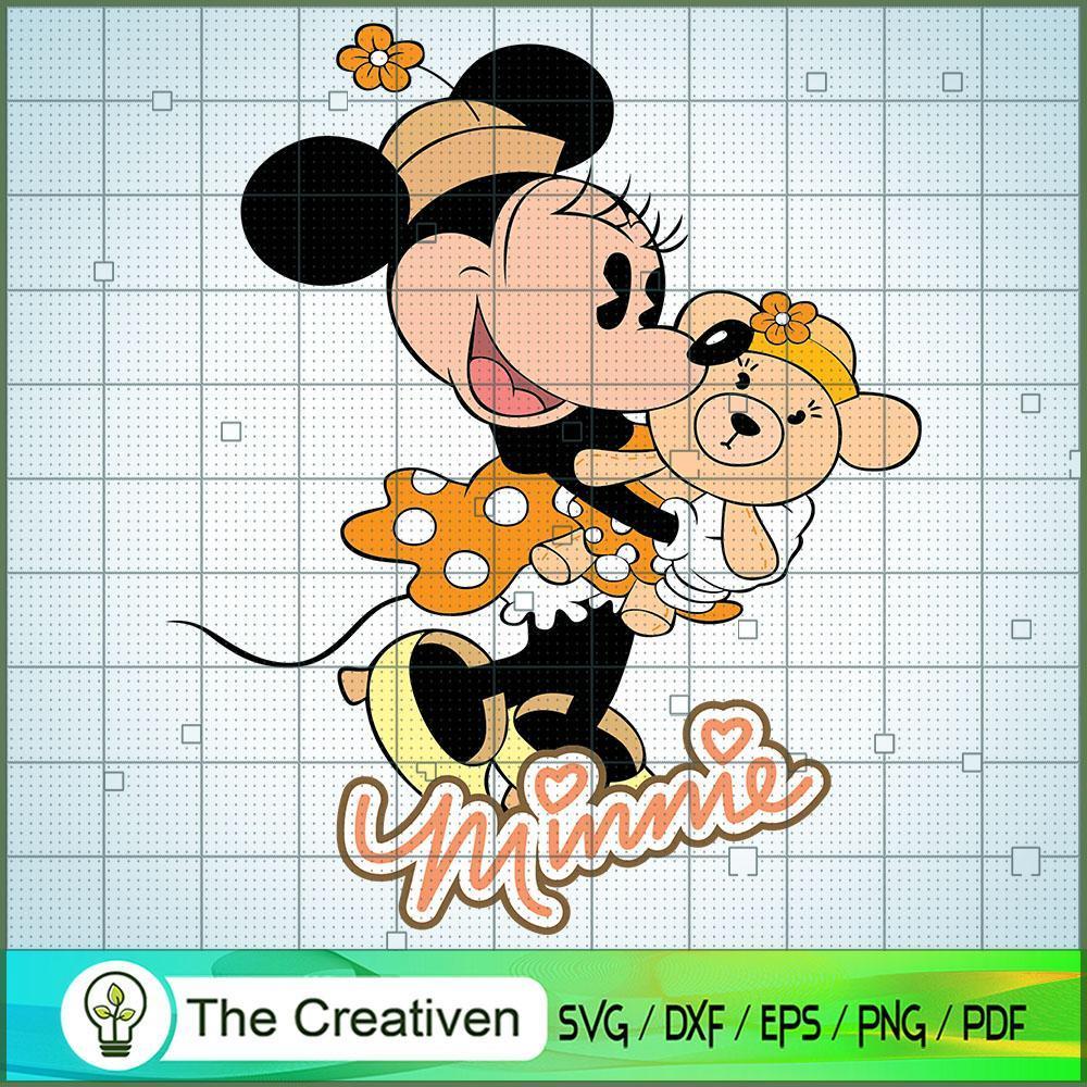 Minnie And Teddy Bear SVG Cut File for Cricut & Silhouette 1 Minnie And Teddy Bear SVG Cut File for Cricut & Silhouette