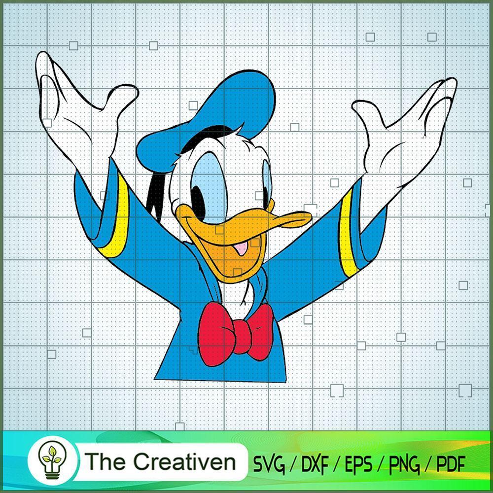 Donald Duck Raise Your Hand SVG Cut File for Cricut & Silhouette 1 Donald Duck Raise Your Hand SVG Cut File for Cricut & Silhouette
