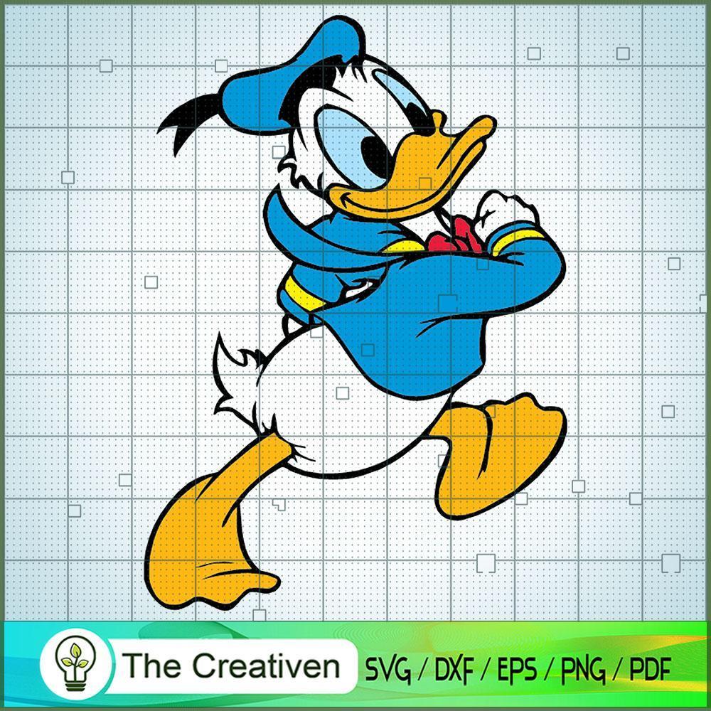 Donald Duck Run SVG Cut File for Cricut & Silhouette 1 Donald Duck Run SVG Cut File for Cricut & Silhouette