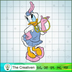 Daisy Duck Gold Necklace SVG Cut File for Cricut & Silhouette