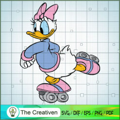 Daisy Duck Rollerblading SVG Cut File for Cricut & Silhouette