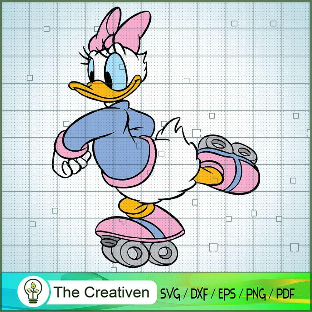 Daisy Duck Rollerblading SVG Cut File for Cricut & Silhouette 1 Daisy Duck Rollerblading SVG Cut File for Cricut & Silhouette