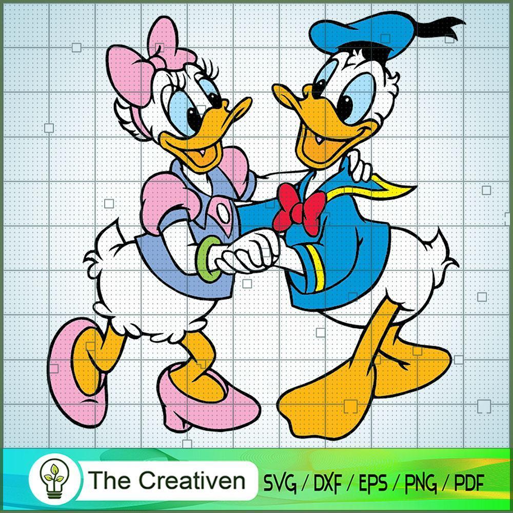 Couple Duck Donald And Daisy SVG Cut File for Cricut & Silhouette 1 Couple Duck Donald And Daisy SVG Cut File for Cricut & Silhouette