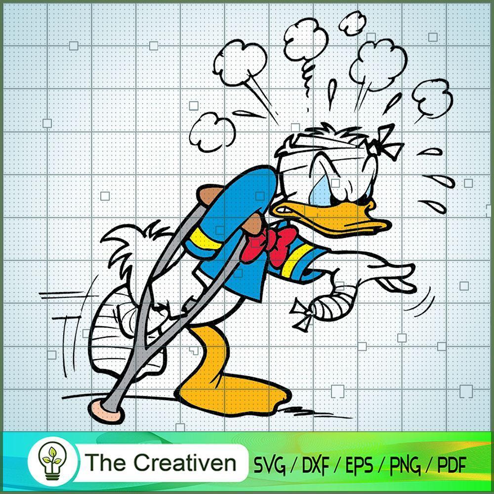 Donald Duck Patient SVG Cut File for Cricut & Silhouette 1 Donald Duck Patient SVG Cut File for Cricut & Silhouette